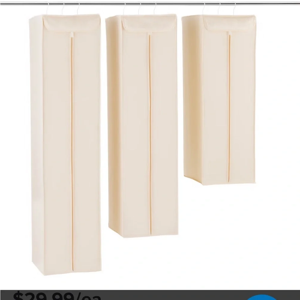 NWT! BRAND NEW Container Store- Natural Cotton Twill Dress Bag- 14x20x54 (Dress)